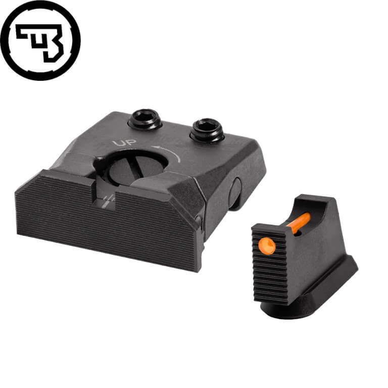 CZ P-10 fully adjustable sight set with fiber optics | type C