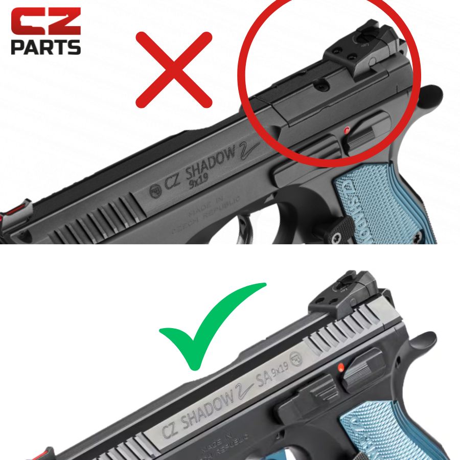 CZ Shadow 2, CZ 75 SP-01 Shadow βάση για σκοπευτικό κόκκινης κουκκίδας | Shield RMSc footprint