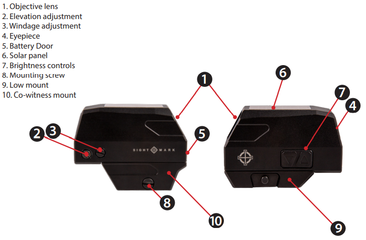 Sightmark Volta Solar σκοπευτικό κόκκινης κουκκίδας