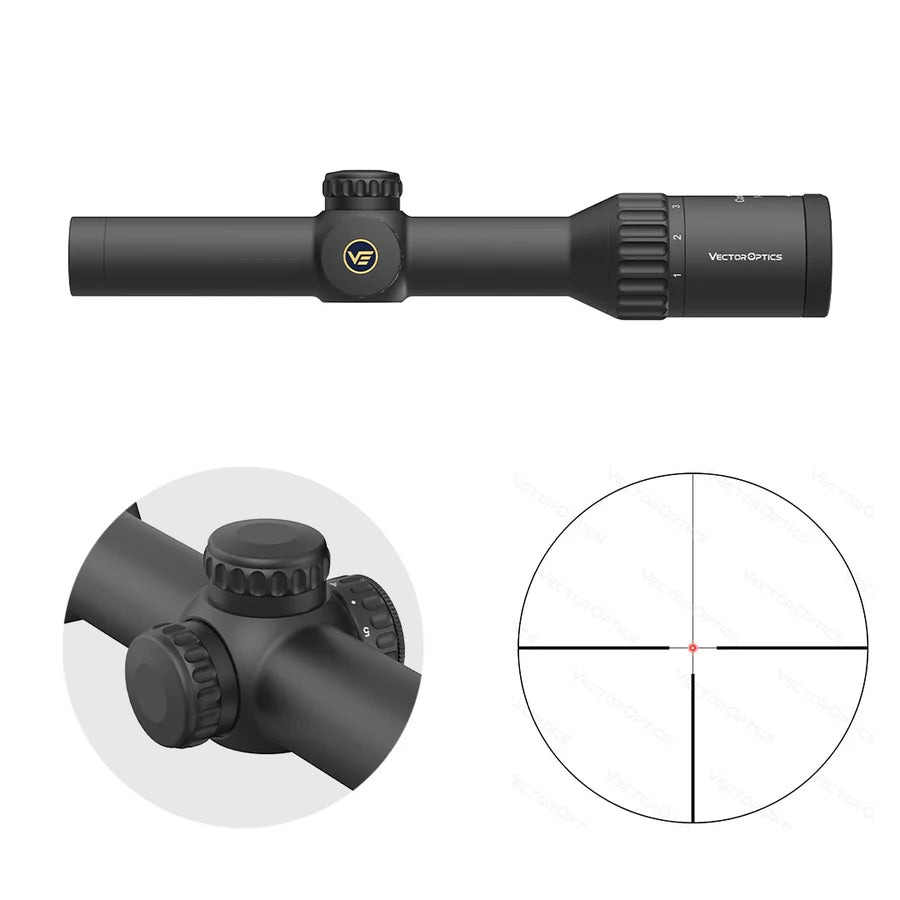 Vector Optics Continental x6 1-6x24 Fiber διοπτρικό σκοπευτικό