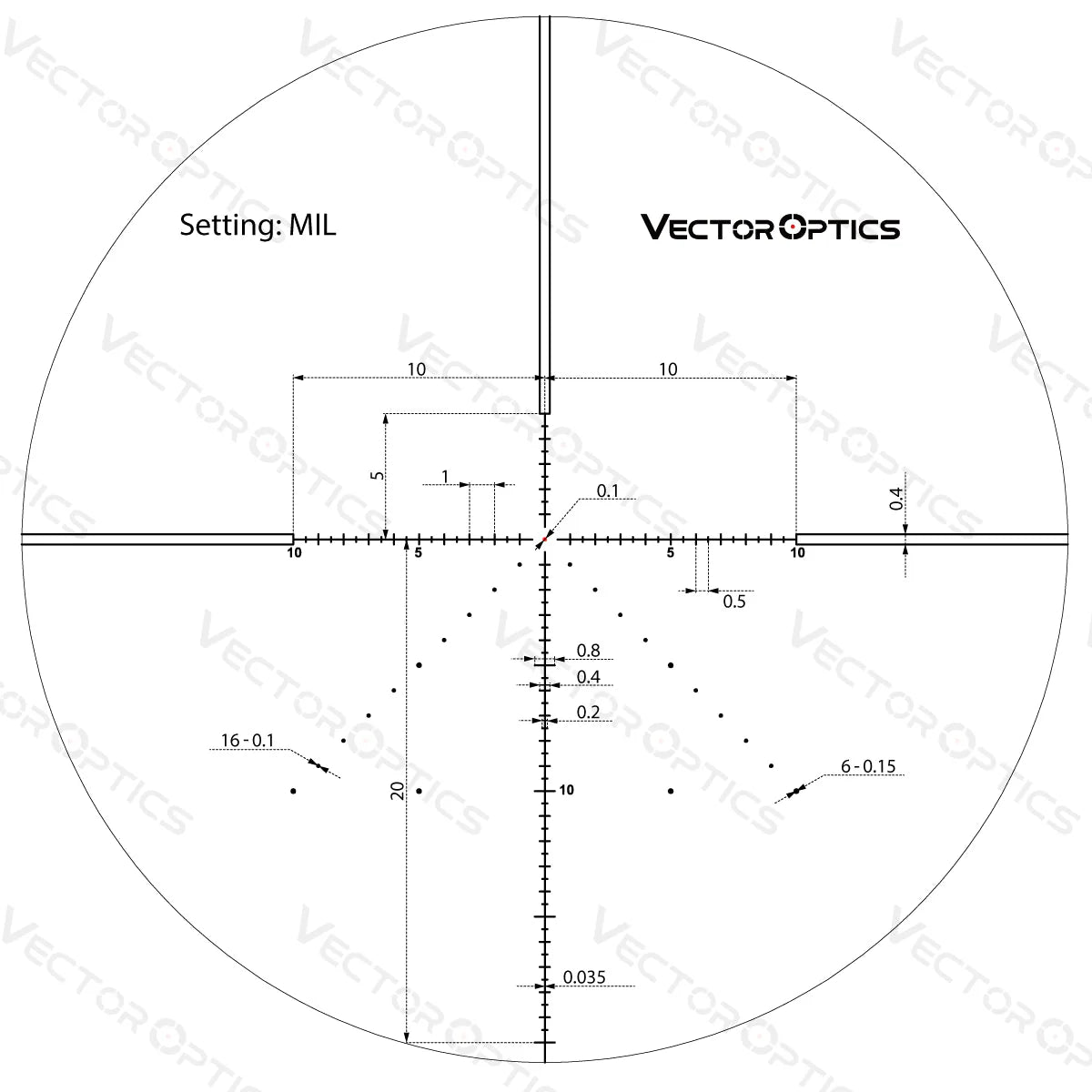 Vector Optics Veyron 6-24x44 IR First Focal Plane Φωτιζόμενο σκοπευτικό τουφεκιού Vector Optics