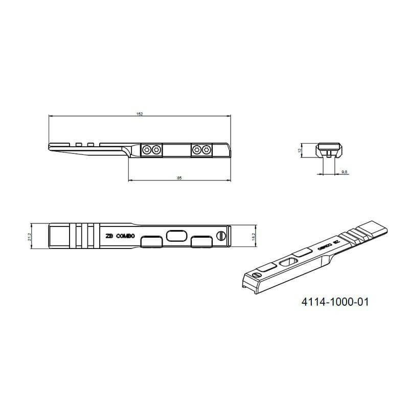 Brno Combo picatinny base for red dot