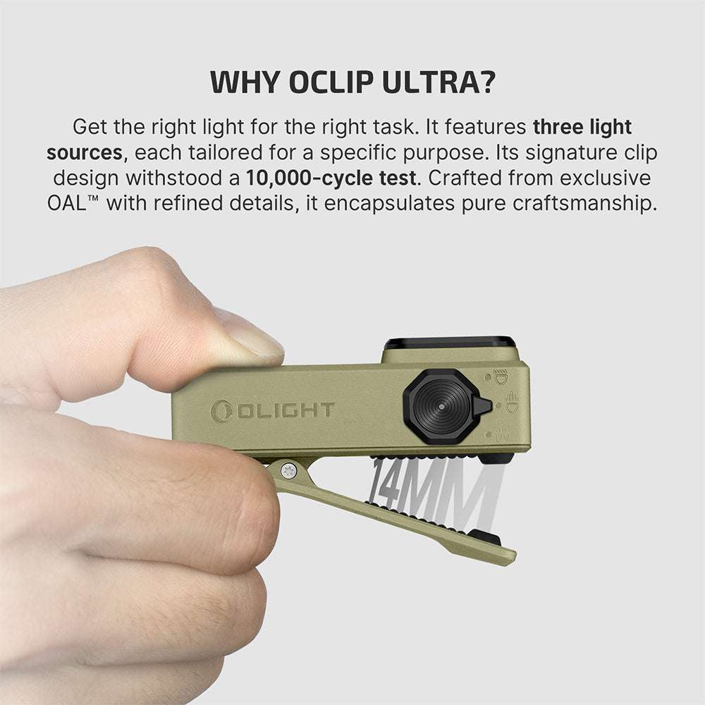 Olight Oclip Ultra | 3-σε-1 κουμπωτός φακός EDC | 530 lm