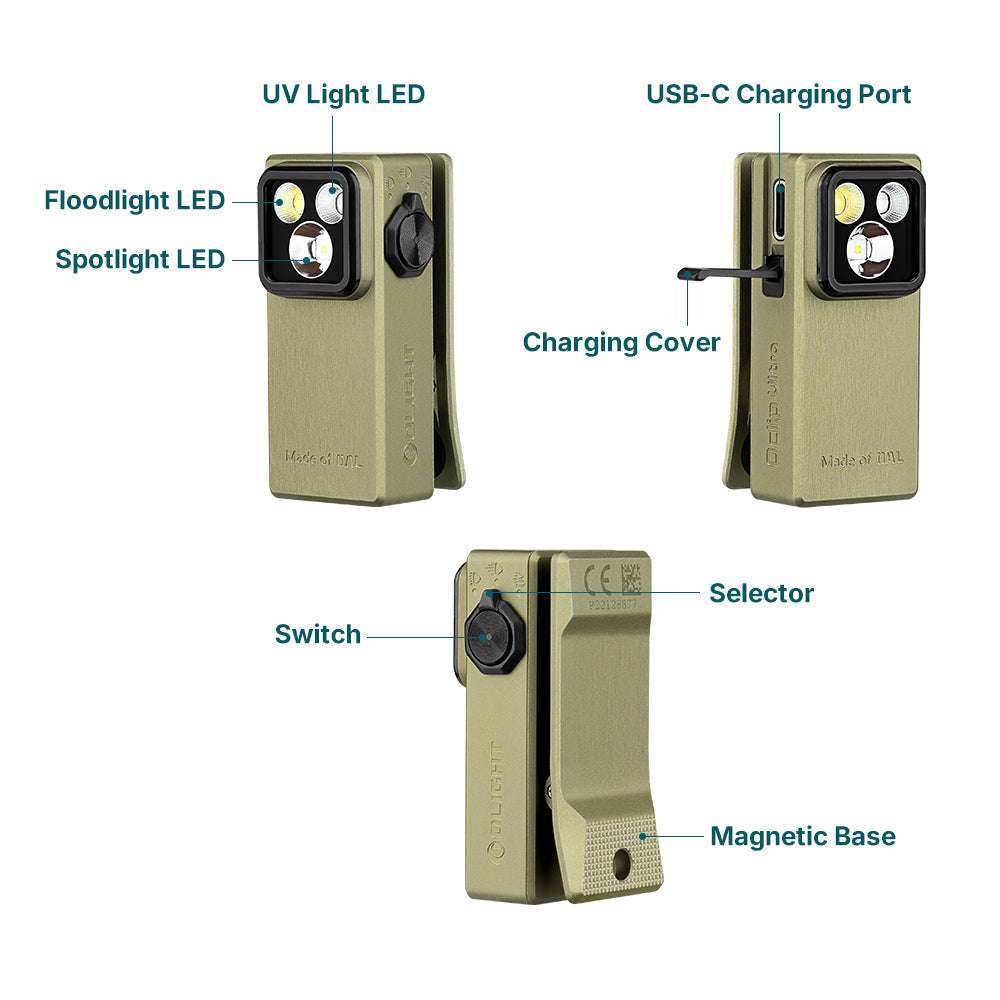 Olight Oclip Ultra | 3-σε-1 κουμπωτός φακός EDC | 530 lm