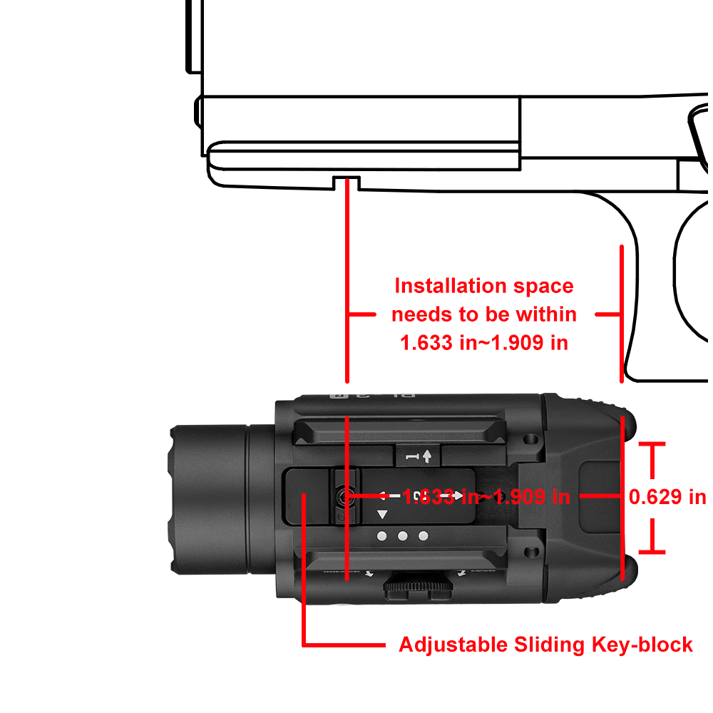 Olight PL-3R Valkyrie | φακός πιστολιού | 1.500 lm