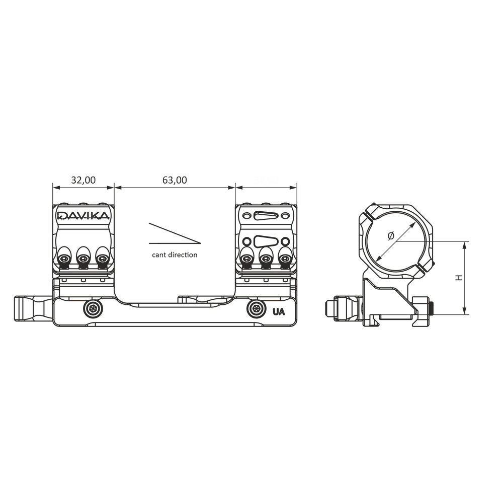 30 mm βάση διόπτρας | Βάση Picatinny QD Ergo