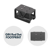 Picatinny βάση για σκοπευτικό κόκκινης κουκκίδας με ανυψωτήρα [32 mm] | C-More RTS footprint