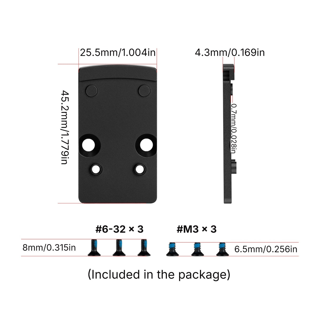 Footprint αντάπτορας | από Trijicon RMR σε Shield RMSc & K-series footprint