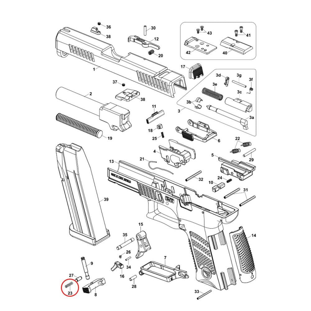 CZ P-10 ελατήριο συγκράτησης γεμιστήρα