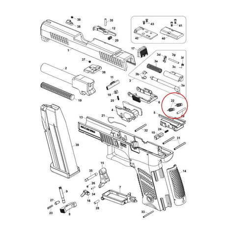 CZ P-10 ελατήριο μπάρας σκανδάλης | 2 τεμ.