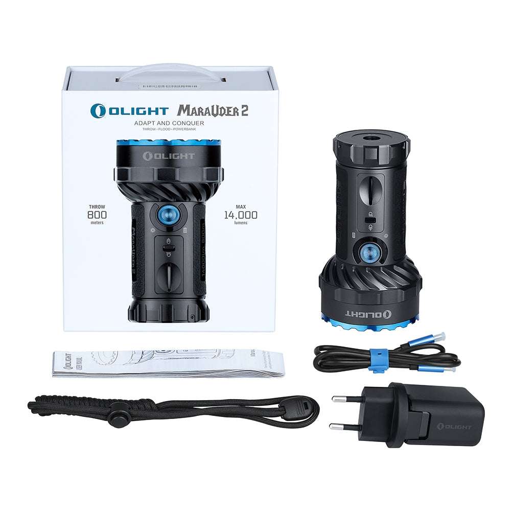 Olight Marauder 2 | εξαιρετικά ισχυρός επαναφορτιζόμενος φακός | 14.000 lm