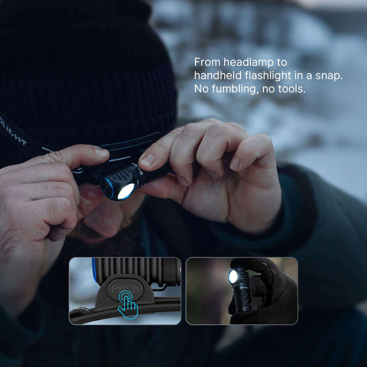 Olight Perun 3 Mini | επαναφορτιζόμενος φακός κεφαλής | 1.250 lm